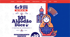 Desktop Screenshot of festivalalgodaodoce.com.br